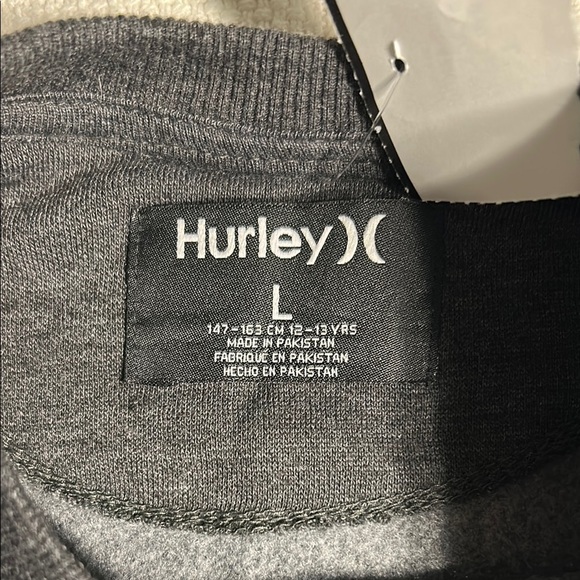 Hurley Gray Crewneck Sweater with Ribbed Cuffs - Picture 4 of 5